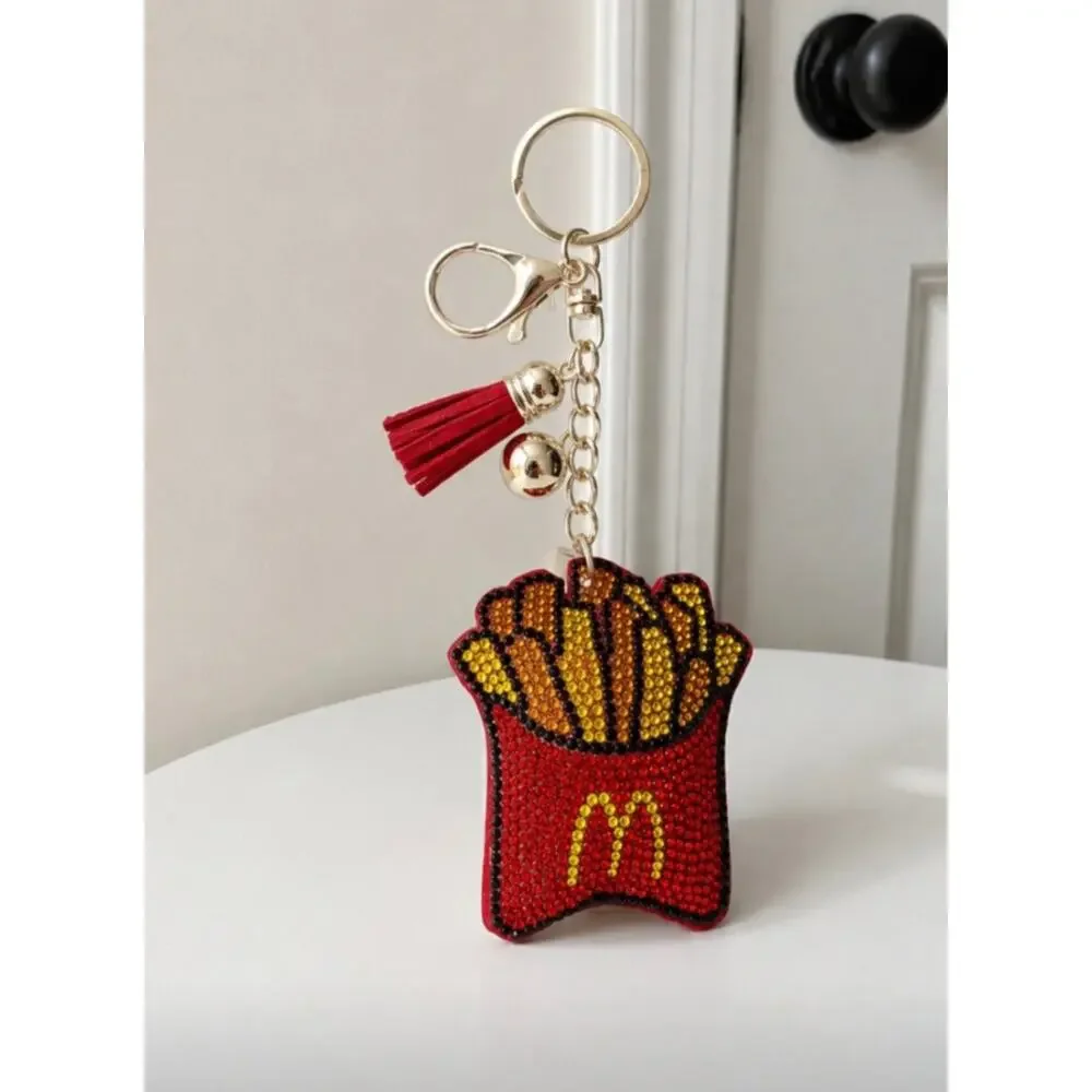 Rhinestone McDonalds French Fries Bag Charm New